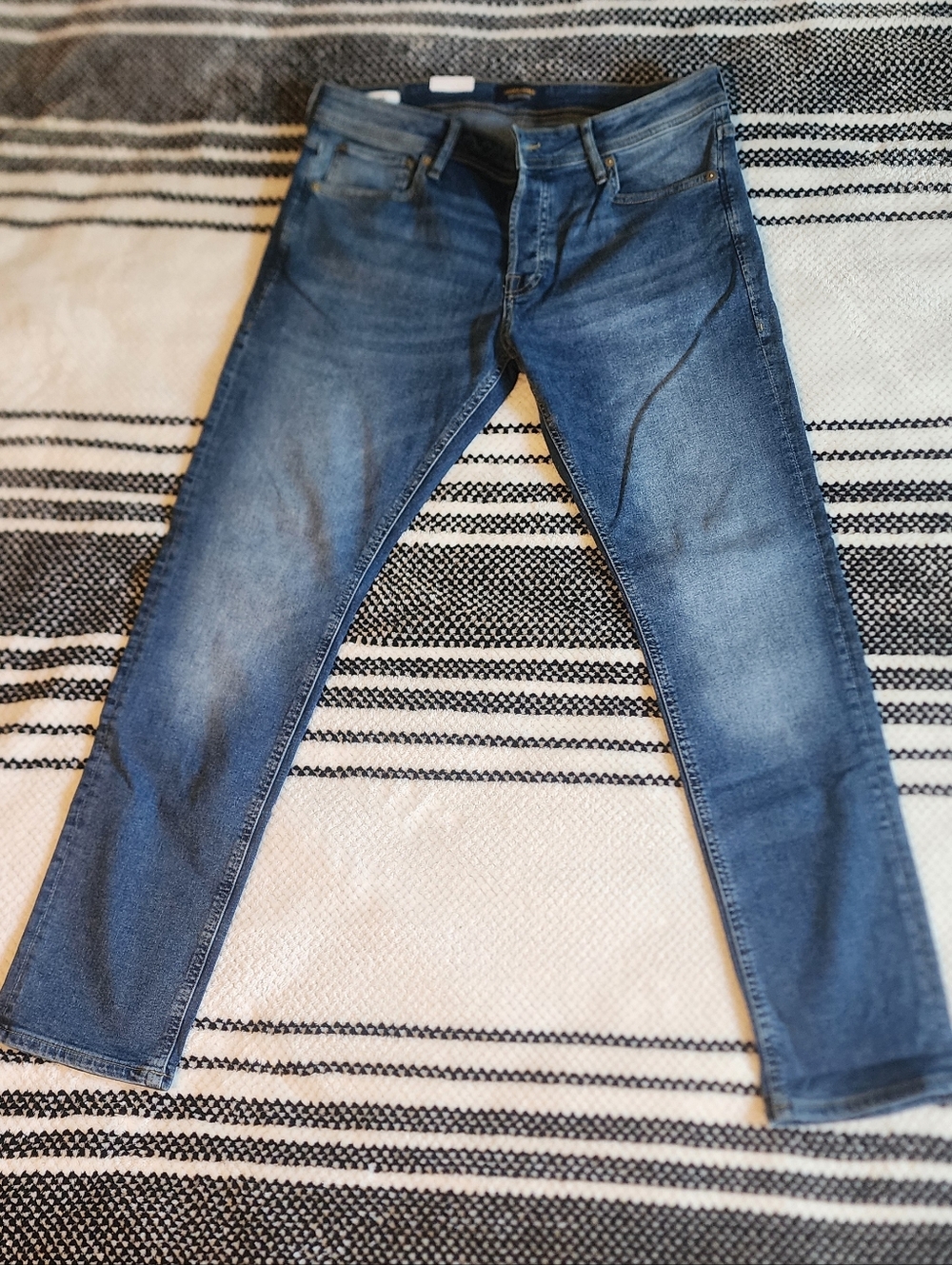 Jack and Jones Jeans Glenn Slim Stretch Button Fly Mens Sz 34x32
